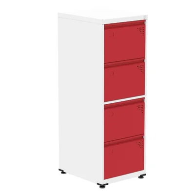 Arquivo Pandin 47cm Branco/vermelho C/ Chave