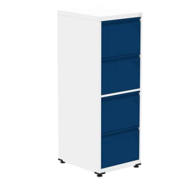 Arquivo Pandin 47cm Branco/azul C/ Chave