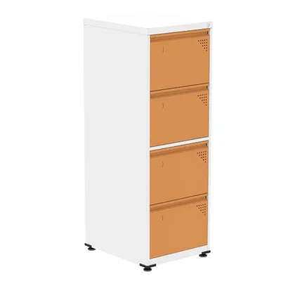 Arquivo Pandin 47cm Branco/laranja C/ Chave