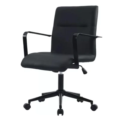 Cadeira Giratória Palermo Pu Preto Base Rodízio