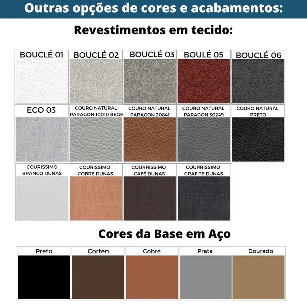 Imagem 5 de 5 do produto Cadeira Braços Psg Móveis Estofada Café Base Aço Prata