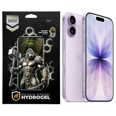 Kit Película Hydrogel Hd Frontal + Traseira Para Iphone 17 - Proteção Completa - Gshield