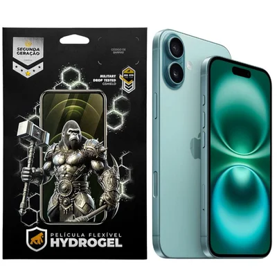 Kit Película Hydrogel Hd Frontal + Traseira Para Iphone 16 - Proteção Completa - Gshield