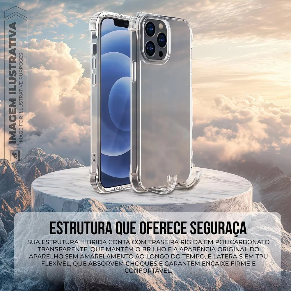 Imagem 2 de 5 do produto Capa Case Capinha Para Iphone 17 Pro Max - Lybrid - Transparente - Gshield
