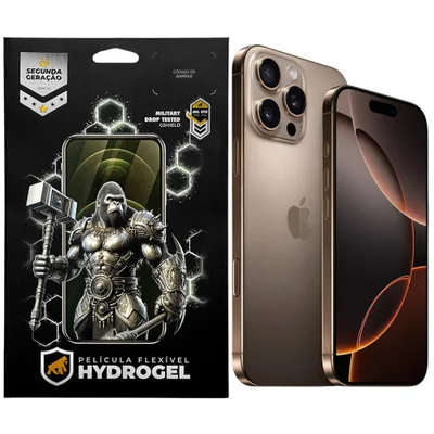 Kit Película Hydrogel Hd Frontal + Traseira Para Iphone 16 Pro Max - Proteção Completa - Gshield