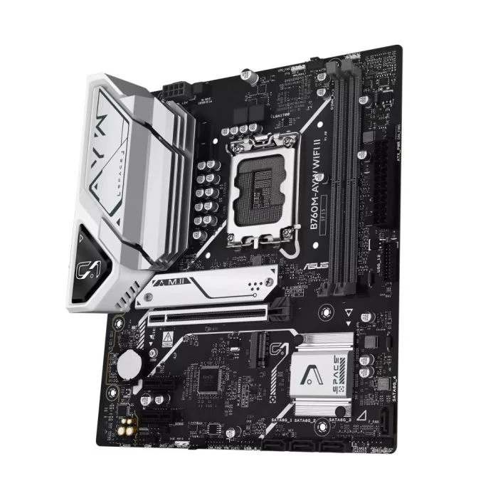 Imagem 2 de 5 do produto Placa Mãe Asus B760m-ayw Wifi Ii LGA  1700 2xDDR5 Chipset Intel B760 Matx