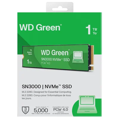 SSD M.2 2280 Wd Green Sn3000 1TB Nvme - Wds100t4g0e