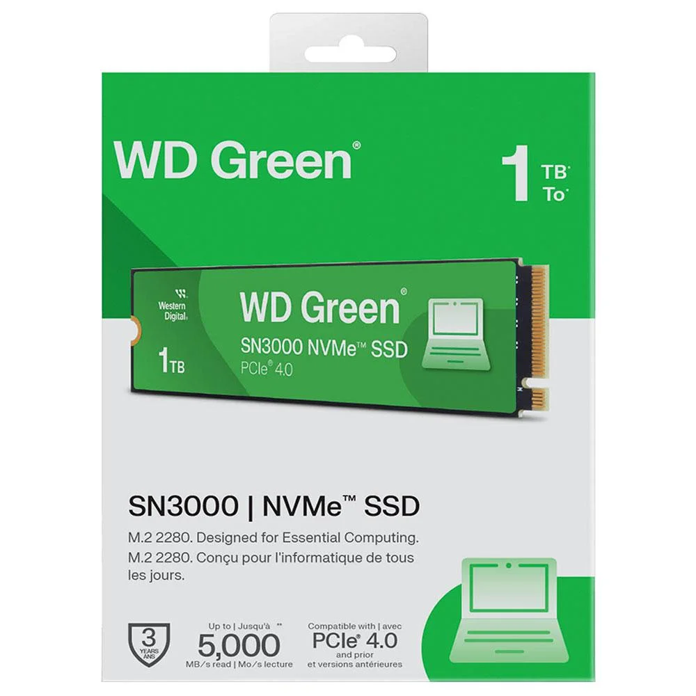 SSD M.2 2280 Wd Green Sn3000 1TB Nvme - Wds100t4g0e