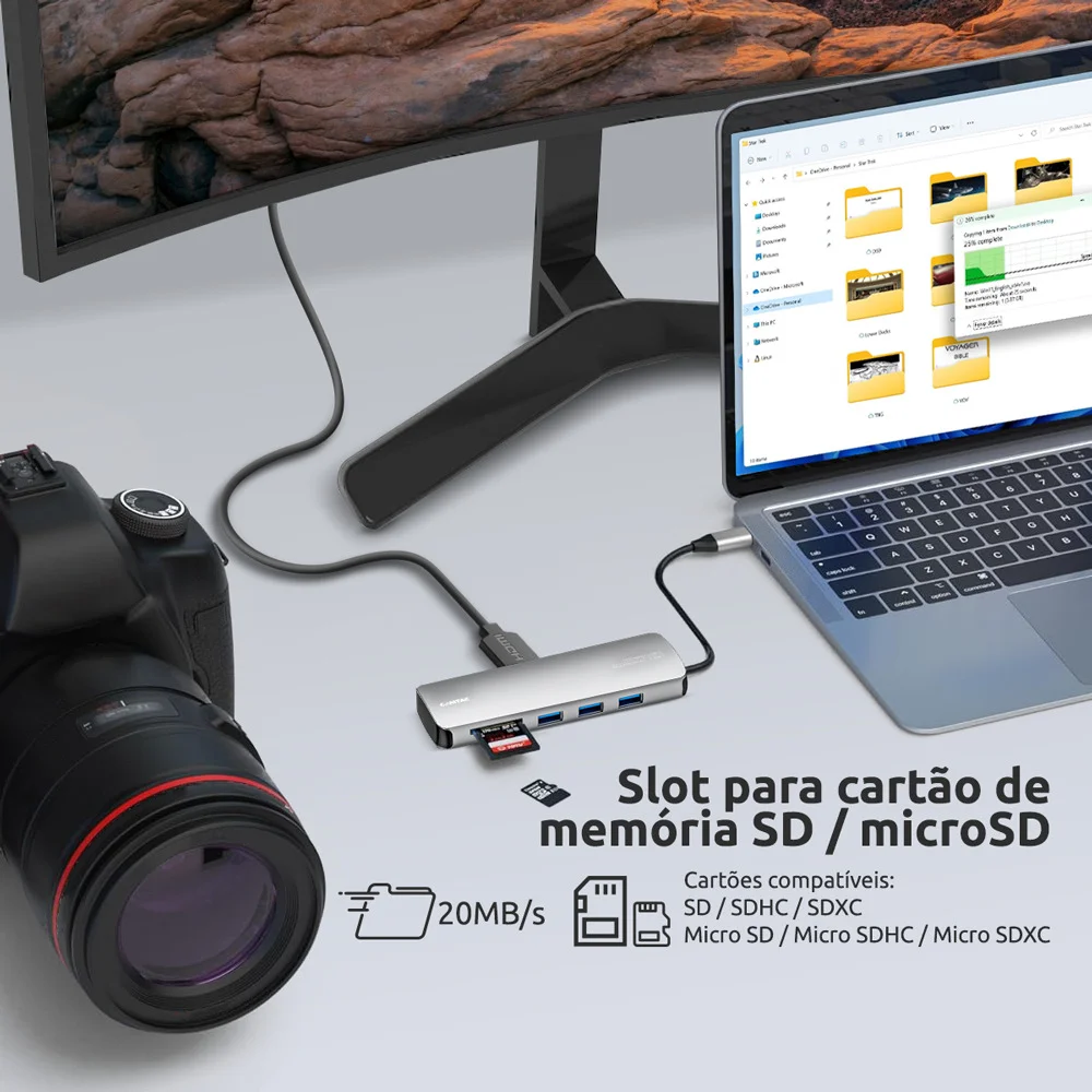Imagem 5 de 5 do produto Hub Usb Comtac 9 Em 1 - 20129481