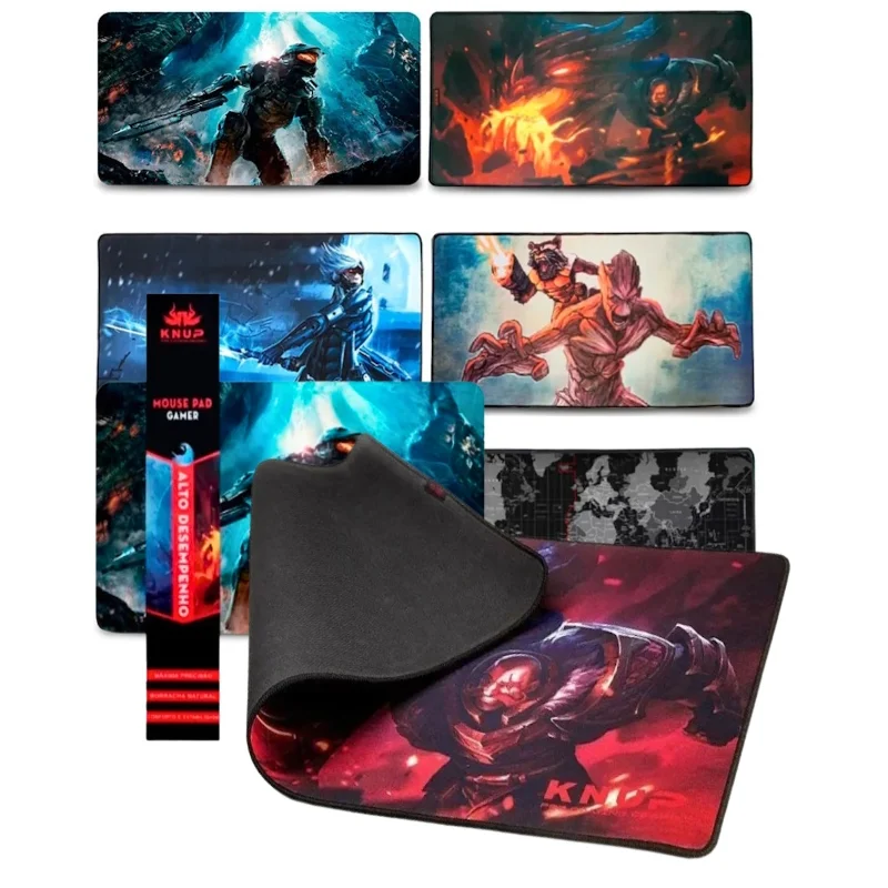 Imagem 2 de 5 do produto Mouse Pad Gamer 80x40cm Tecido E Borracha Antiderrapante Est - Preto - Mp-3