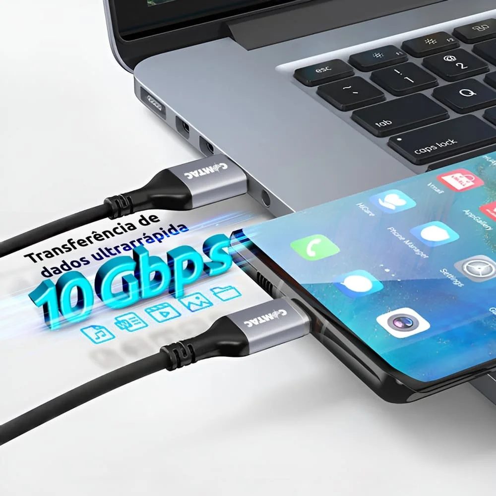 Imagem 4 de 5 do produto Cabo Comtac Usb-c X Usb-c  3.2 Gen2 Comtac 9478