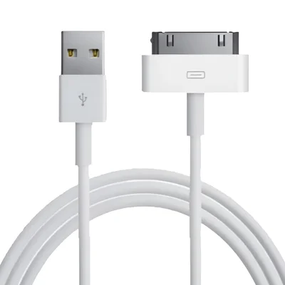 Carregador Cabo Usb 30 Pinos Branco Iphone 4 4s Ipad Ipod