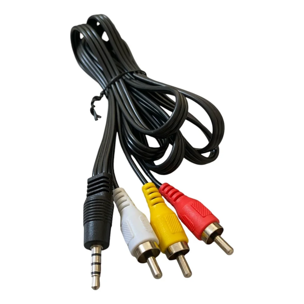 Imagem 2 de 5 do produto Cabo P2 Para Rca 1,5m Estéreo Áudio E Vídeo Celular Dvd Home Theater Som