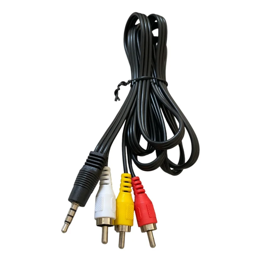 Imagem 4 de 5 do produto Cabo P2 Para Rca 1,5m Estéreo Áudio E Vídeo Celular Dvd Home Theater Som