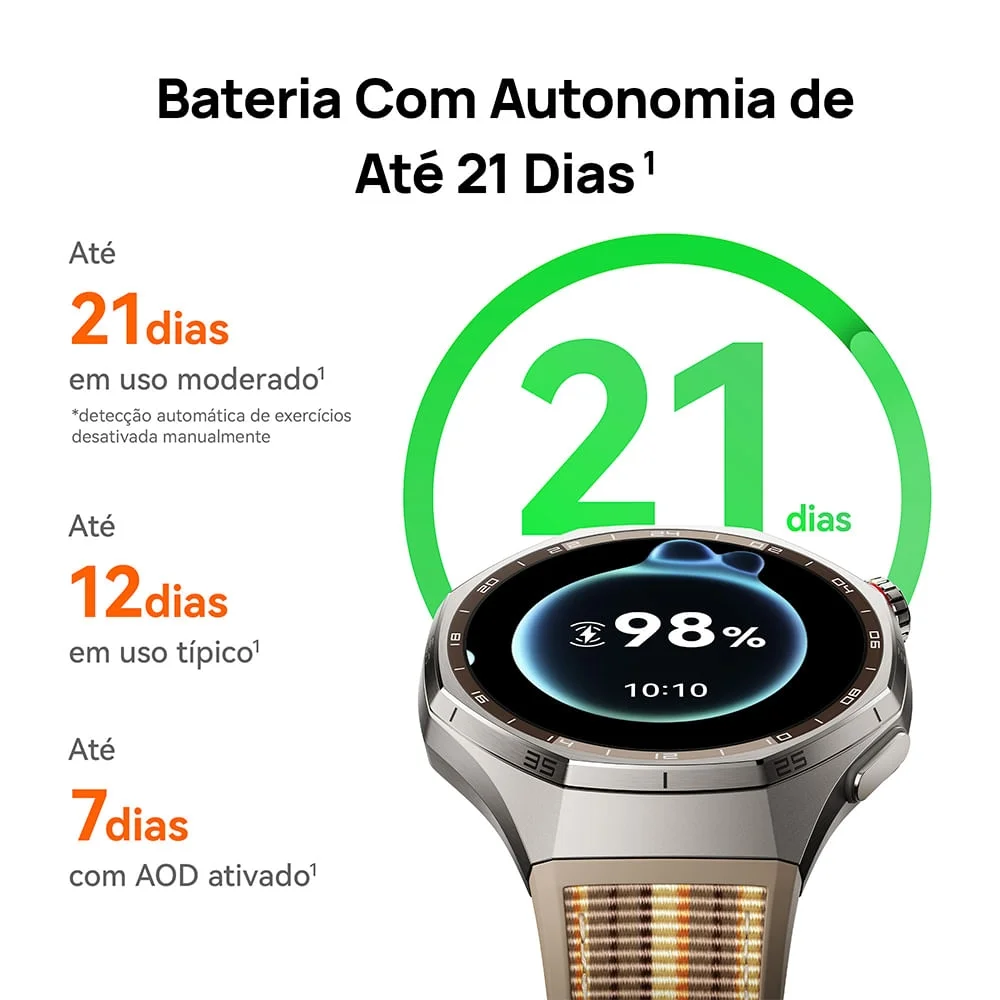 Smartwatch Huawei Watch Gt 6 Pro 46mm Bateria Até