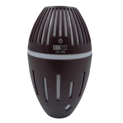 Difusor De Aromas E Umidificador Madeira 320ml Com LED Cor Madeira Escura