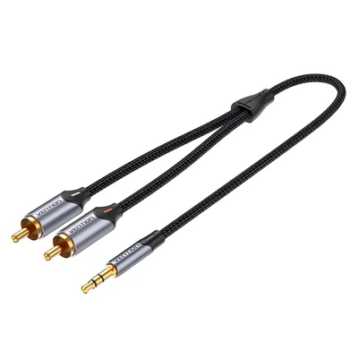 Cabo P2 Estereo Para Rca Blindado Audio Mesa Som 2m Vention