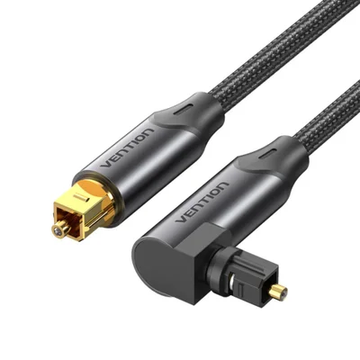 Cabo De Áudio Fibra Óptica Toslink 90º S Pdif 1,5m Vention