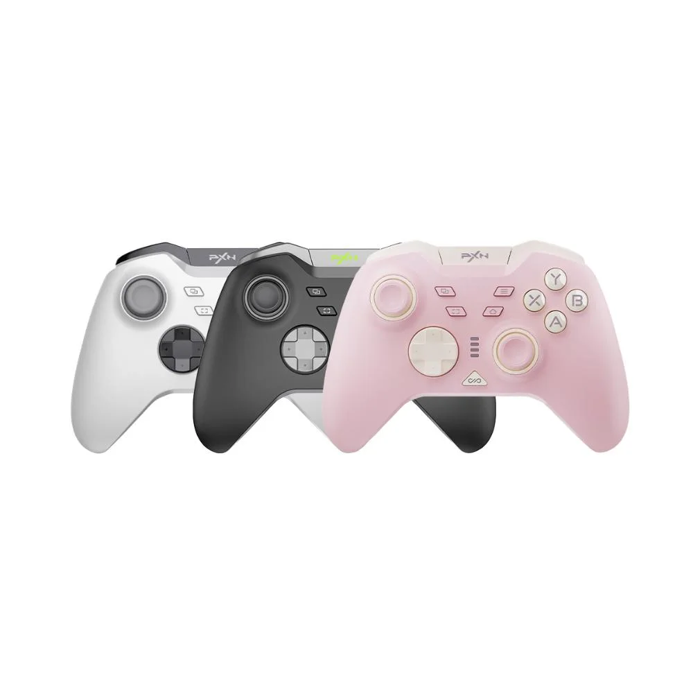 Imagem 4 de 5 do produto Controle Pxn P5 Wireless, Joystick PC Gamer, Sensor Efeito Hall, Usb, Bluetooth, Bateria Longa Duração - Rosa