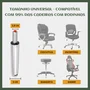 Pistão Gás Universal Cromado Classe 3 150kg 120mm P/ Cadeira