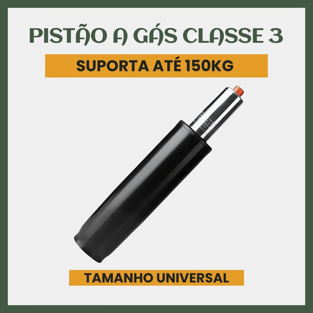 Imagem 2 de 5 do produto Pistão A Gás Classe 3 Universal Cadeira Escritorio Gamer Secretaria