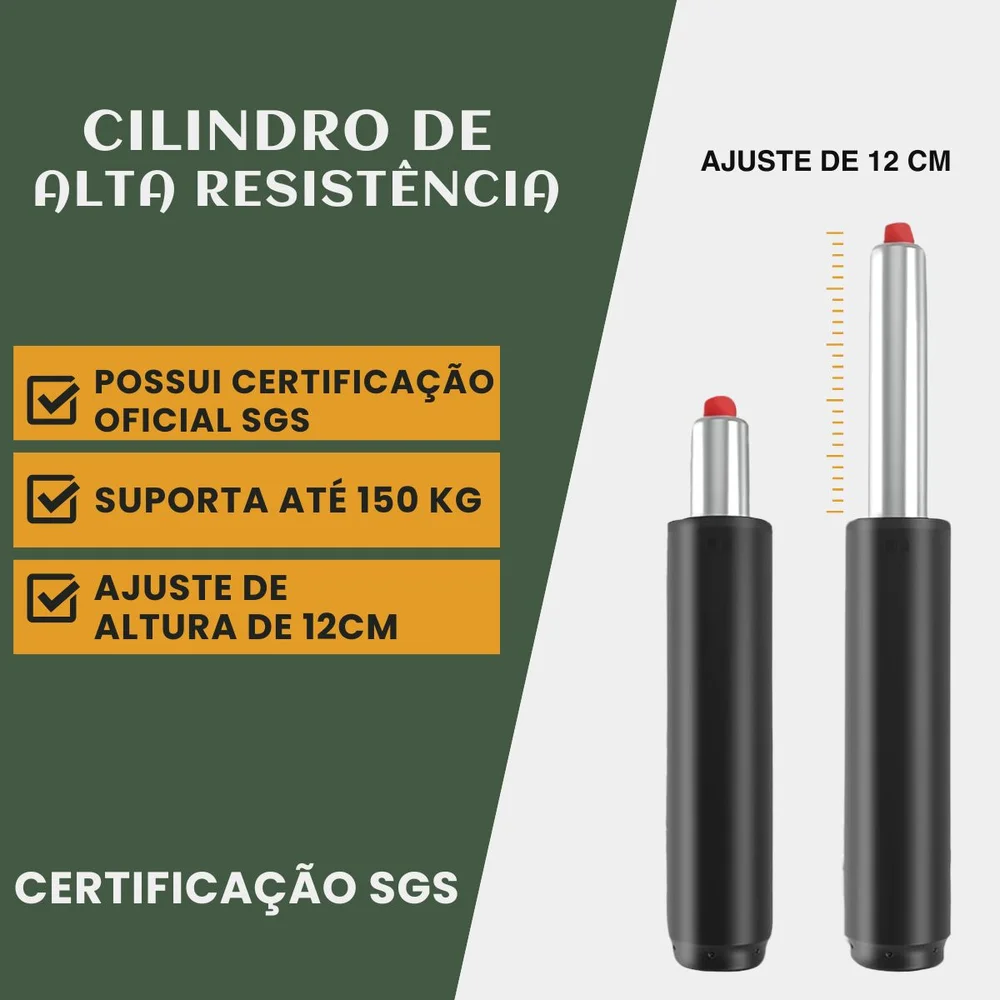 Imagem 4 de 5 do produto Pistão A Gás Classe 3 Universal Cadeira Escritorio Gamer Secretaria