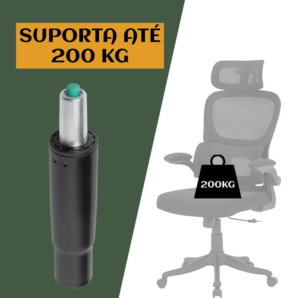 Pistão Gás Coluna Universal Cadeira Reforçada Classe 4 200kg Pistão Gás Coluna Universal Cadeira Reforçada Classe 4 200kg