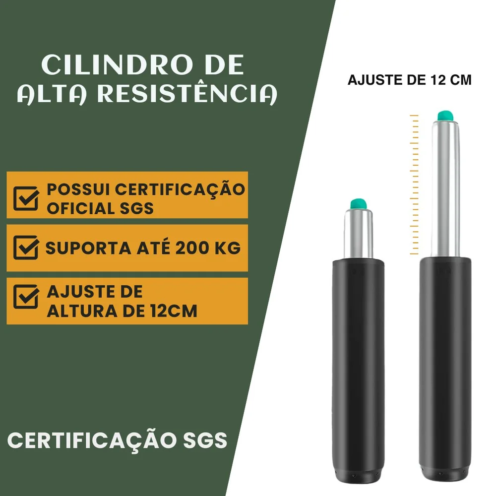 Pistão Gás Coluna Universal Cadeira Reforçada Classe 4 200kg Pistão Gás Coluna Universal Cadeira Reforçada Classe 4 200kg