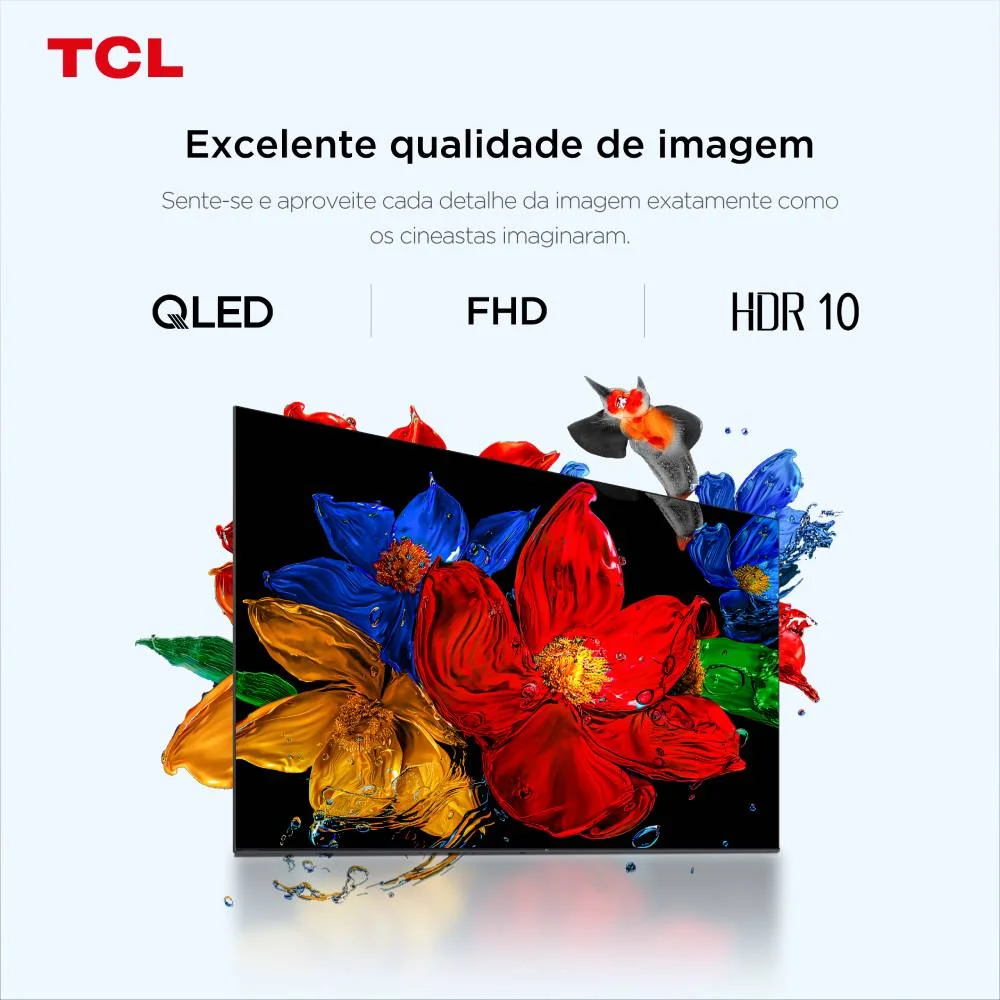 Smart TV TCL 32 Polegadas FHD QLED S5K WiFi Bluetooth Google TV 2 HDMI HDR10 Dolby Audio 32S5K Smart TV TCL 32 Polegadas FHD QLED S5K WiFi Bluetooth Google TV 2 HDMI HDR10 Dolby Audio 32S5K
