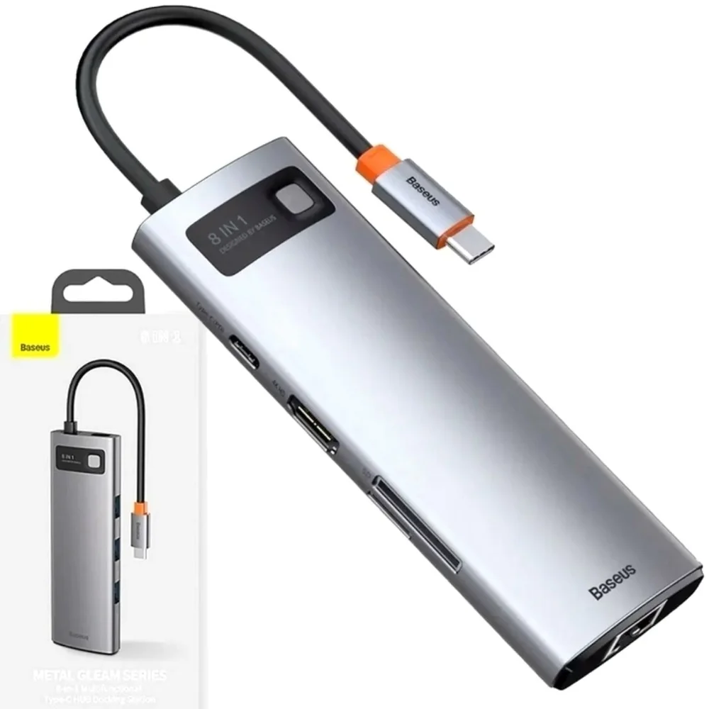 Imagem 1 de 5 do produto Adaptador Baseus Hub Multifuncional 8 Em 1 Tipo C Macbook M1