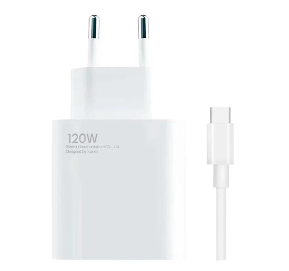 Carregador De Celular Compativel Xiaomi Turbo 120w Fast Charging Type-c Branco Carga Rapida