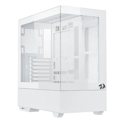 Gabinete Gamer Mid Tower Sem Fonte Ca-607w Reflect Flow Pro Preto Redragon