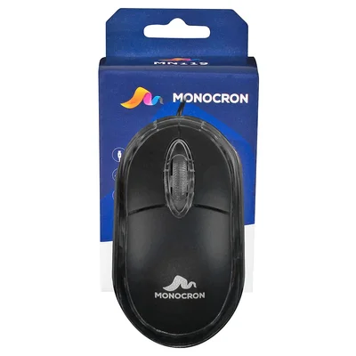 Mouse Com Fio Mn119 Preto 1,1m/dpi 1000 Monocron