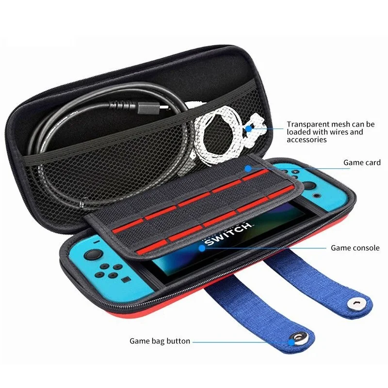 Case Nintendo Switch V1 V2 Mario + 4 Grips + Película Vidro