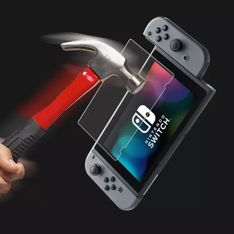 Case Nintendo Switch V1 V2 Mario + 4 Grips + Película Vidro
