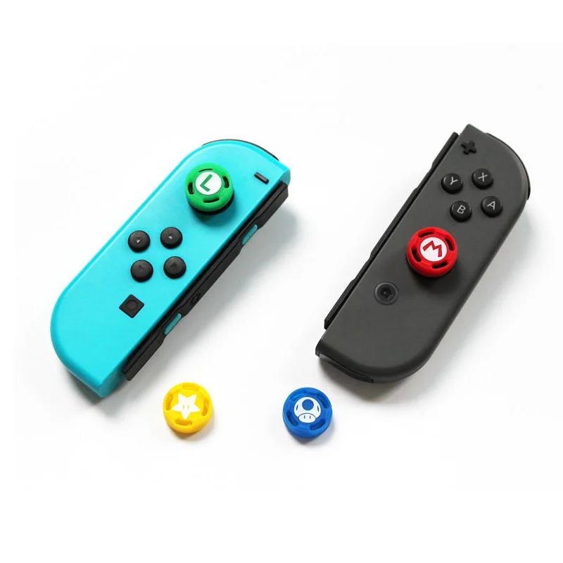 Case Nintendo Switch V1 V2 Mario + 4 Grips + Película Vidro