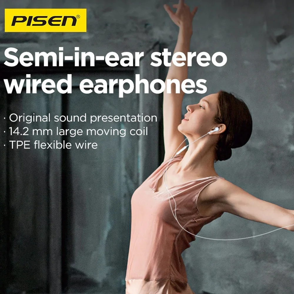 Imagem 2 de 5 do produto Fone De Ouvido Pisen Ap01 Intra Auricular 3.5mm Branco