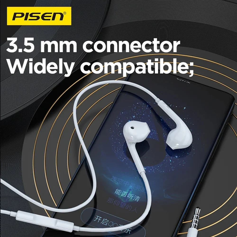 Imagem 5 de 5 do produto Fone De Ouvido Pisen Ap01 Intra Auricular 3.5mm Branco