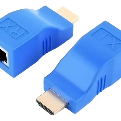 Extensor e Conversor para HDMI em Até 30m Com Cabo De Rede Cat6 Tomamte Mhd-1103