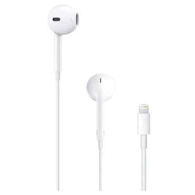 Fone De Ouvido Com Fio Lightning Single, Compativel Com Iphone 14 Pro, 14 Plus Branco