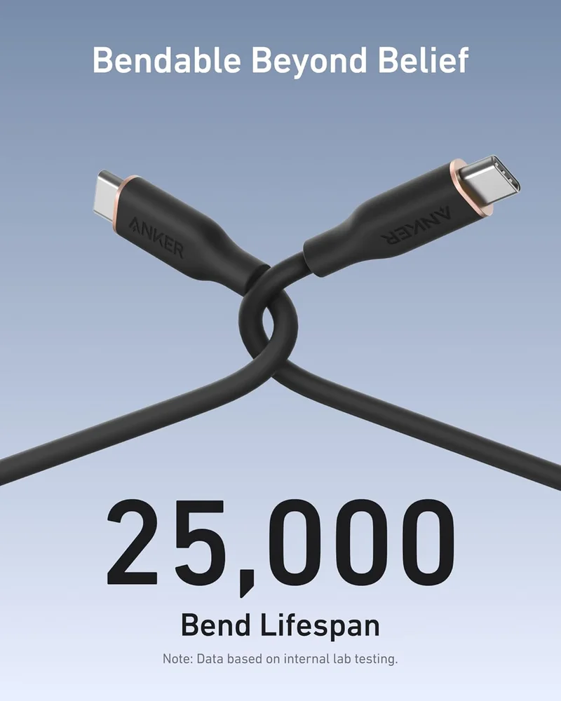Imagem 3 de 5 do produto Cabo Usb-c Para Usb-c De 240w Carregamento Rápido 1,8m Preto