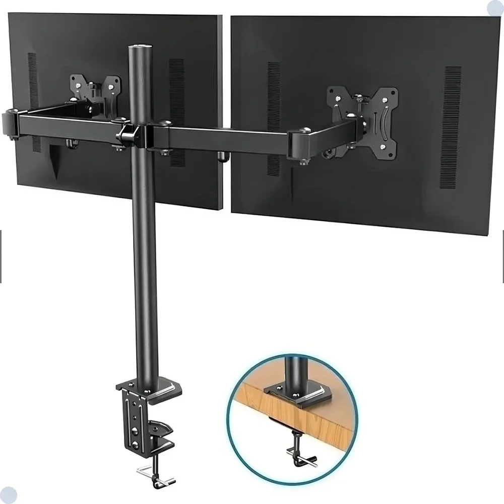 Imagem 2 de 5 do produto Suporte de Mesa Triarticulado 2 Monitores de 10" A 24" Multivisão