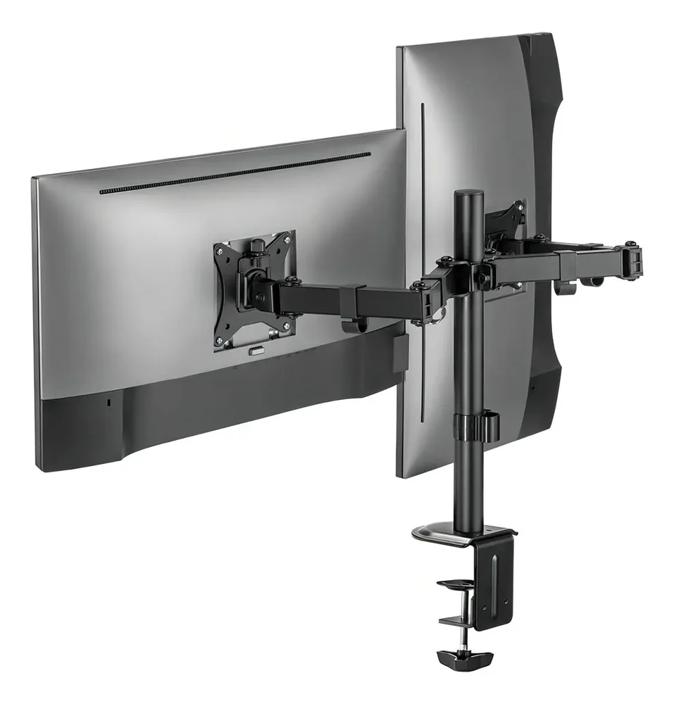 Imagem 4 de 5 do produto Suporte de Mesa Triarticulado 2 Monitores de 10" A 24" Multivisão