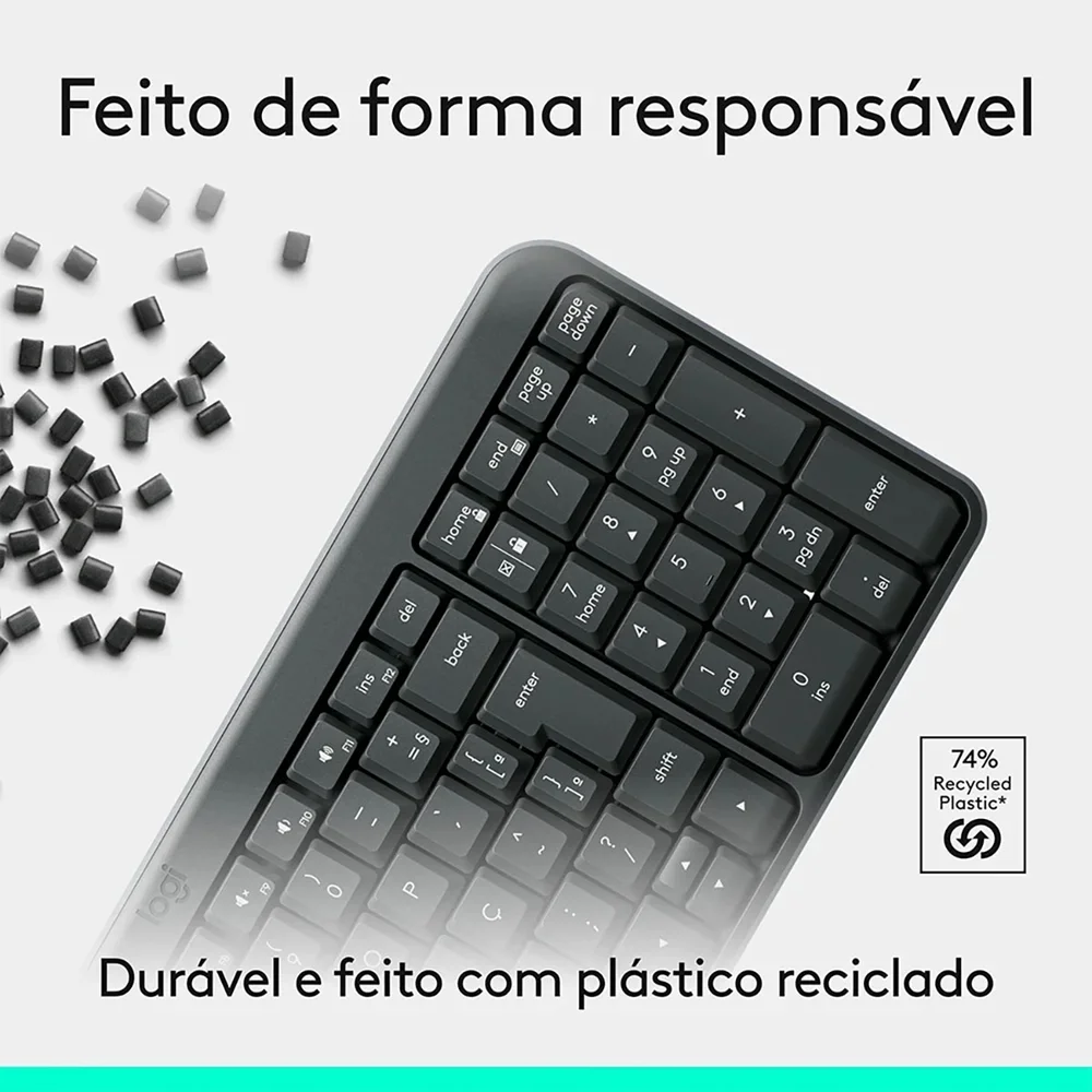 Imagem 5 de 5 do produto Teclado Bluetooth Logitech K250 Grafite 920-013448