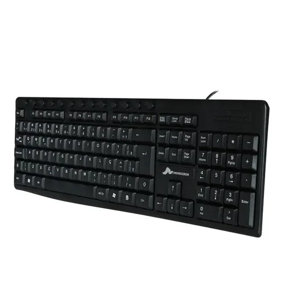 Imagem 3 de 3 do produto Teclado Multimídia Com Fio Mn8260 Preto 1,5m Monocron