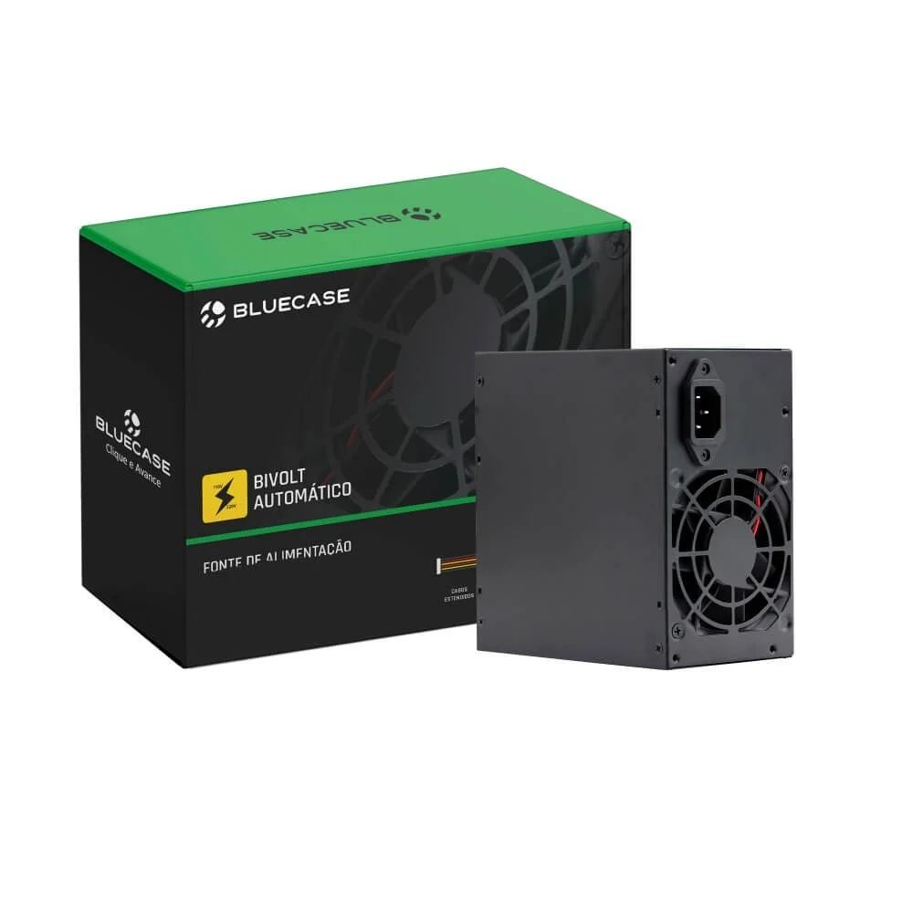 Imagem 2 de 2 do produto Fonte Bluecase Atx 350w Bivolt Automática Com Cabo Preta Blu350-atps3