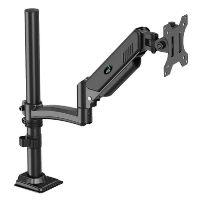 Suporte Ergonômico Articulado de Mesa, Monitor 17" a 35", Pistão a Gás, Giro 360°, Suporta Até 9kg, Preto, FH80L, ELG