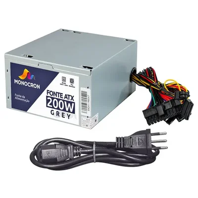 Fonte Office Grey 200w S/ Cabo Ac - Monocron