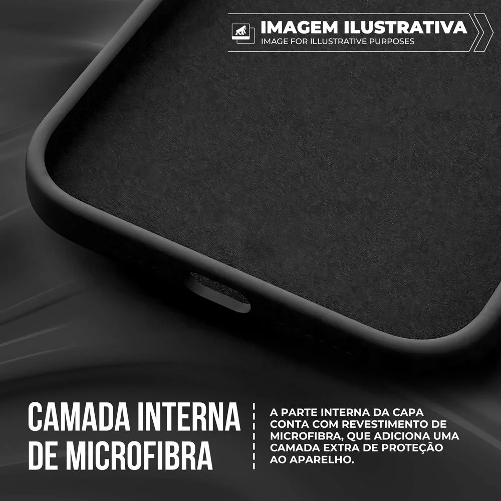 Imagem 4 de 5 do produto Capa Para Xiaomi Redmi 15 - Silicon Veloz - Preta - Gshield