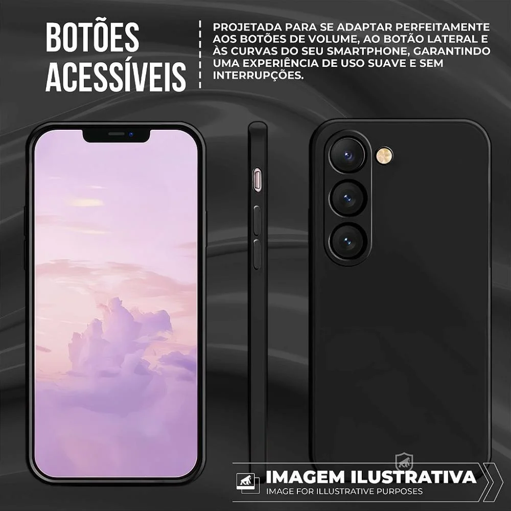 Imagem 5 de 5 do produto Capa Para Xiaomi Redmi 15 - Silicon Veloz - Preta - Gshield